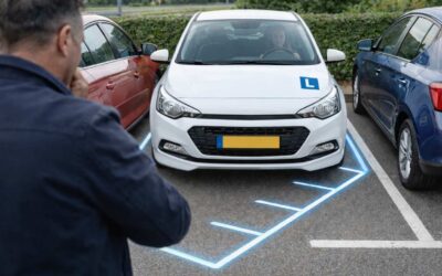 achteruit in een vak parkeren