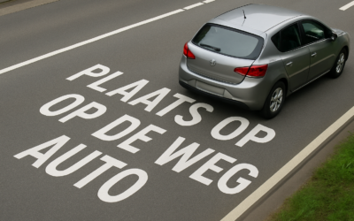 plaats op de weg auto
