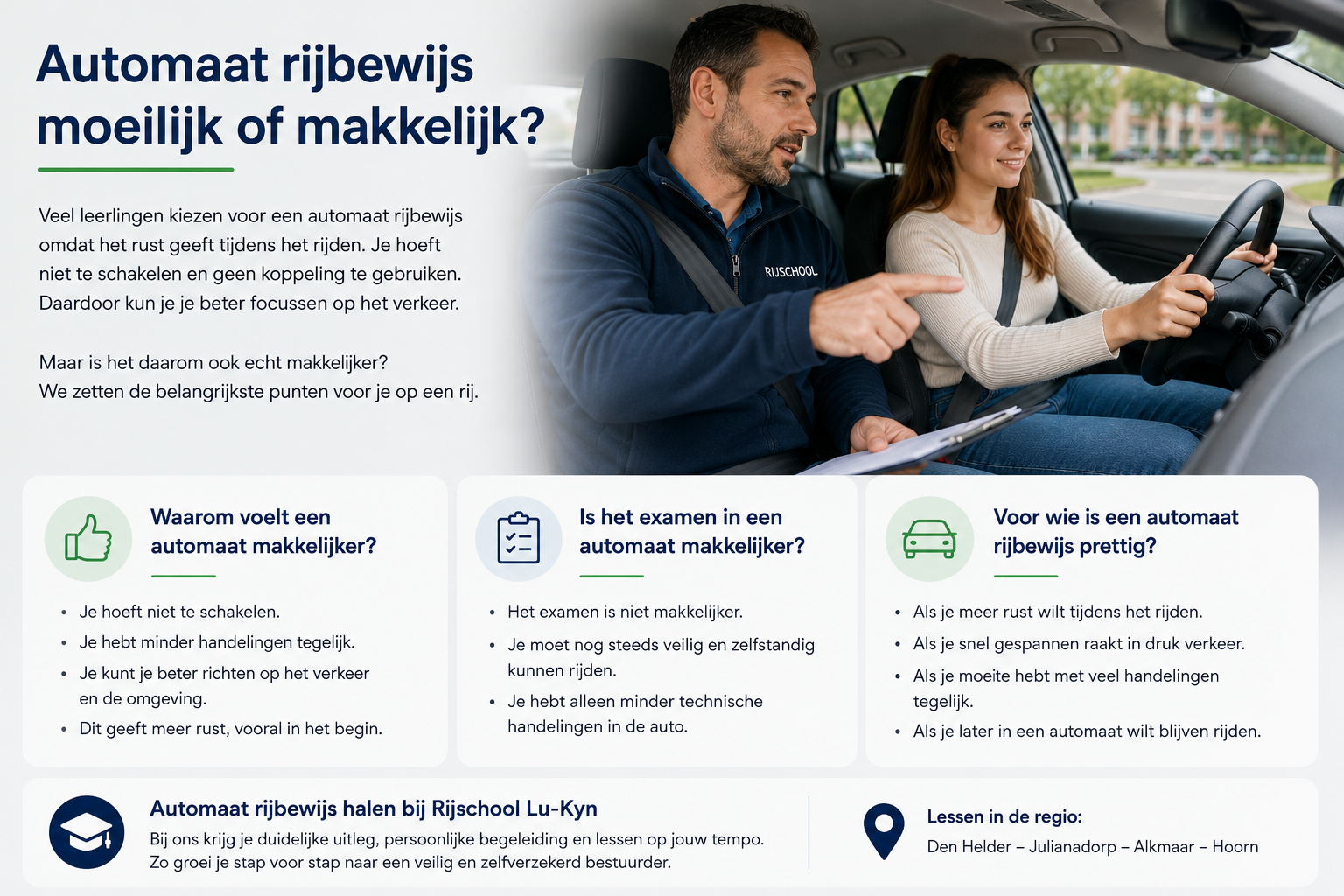 Automaat rijbewijs moeilijk of makkelijk?